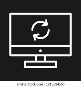 Sync, data, screen Icon vector image. Can be used for phone and tablet. Suitable for mobile apps, web apps and print media.