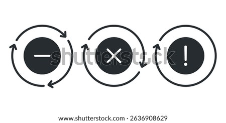 Sync failed icon. Illustration vector