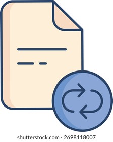 Dateien synchronisieren lineare Farbe Symbol Design