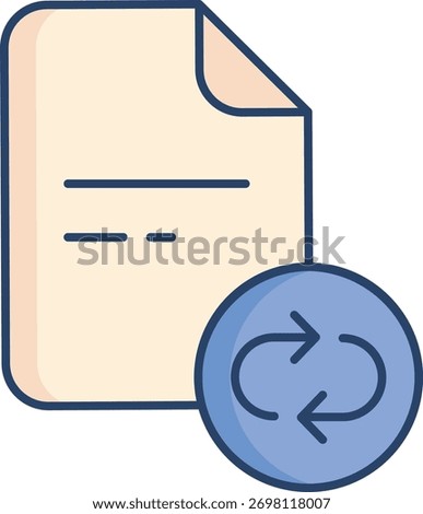sync files linear color icon design