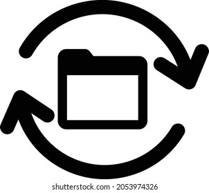 Sync folder Isolated Vector icon which can easily modify or edit

