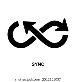 Sync icon. Cloud sync icon isolated on background vector illustration.