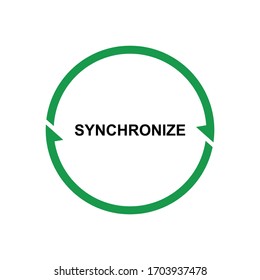 sync icon design isolated white