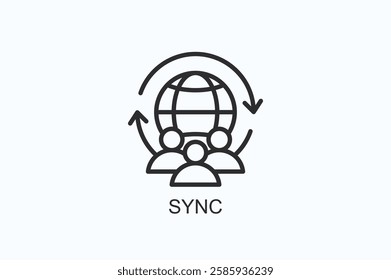 Sync Icon Or Logo Isolated Illustration