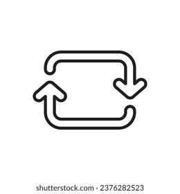 Vector de símbolo de símbolo de icono de sincronización