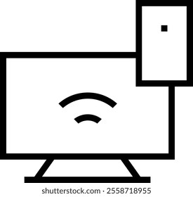 sync icon. Thin linear style design isolated on white background