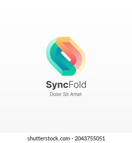 Sync letter s with smooth gradient logo