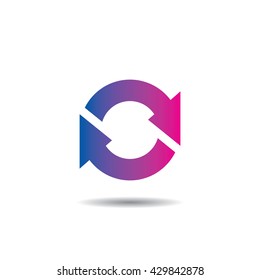 Sync Modern Icon Logo Vector Template Flat