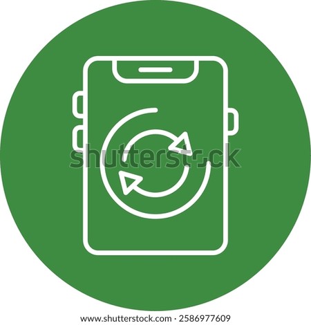 Sync Outline Circle Icon Style Design