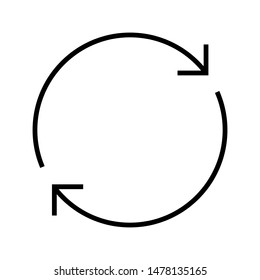 sync rotate outline style icon vector