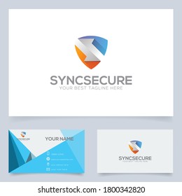 Sync Secure Logo Design template For Tech Company Or more