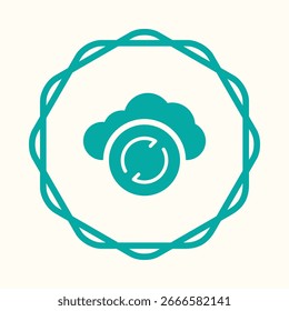Sync symbol trendy artwork useful vector Illustration circle design gorgeous colorful background.eps