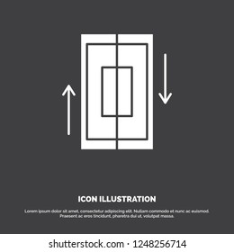 sync, synchronization, data, phone, smartphone Icon. glyph vector symbol for UI and UX, website or mobile application