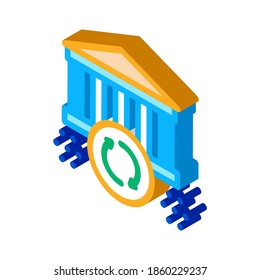 sync update icon vector. isometric sync update sign. color isolated symbol illustration