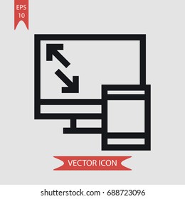 Sync vector icon, illustration symbol