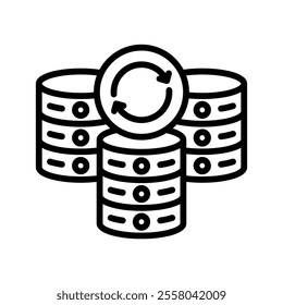 Sync Vector Lineal Icon on white background.