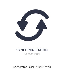synchronisation icon on white background. Simple element illustration from UI concept. synchronisation sign icon symbol design.