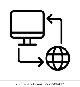 Synchronisation icon. Simple element illustration. Synchronisation symbol design template. vector illustration on white background