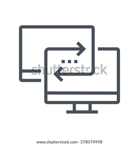 Synchronisation icon suitable for info graphics, websites and print media and  interfaces. Line vector icon.