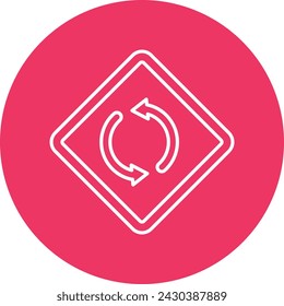 Synchronisation Line Circle Icon For Personal And Commercial Use