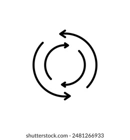 Synchronization Arrows Repeat Icon for Backup and Restore Services