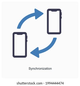 Synchronization or  Concur Icon Concept