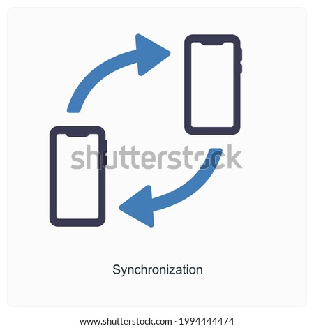 Synchronization or  Concur Icon Concept