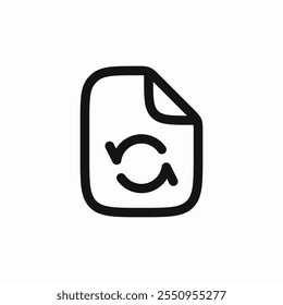 synchronization file icon sign vector