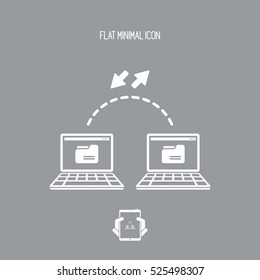 Synchronization of folders - Flat minimal icon