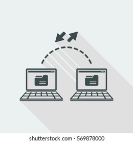 Synchronization of folders - Flat minimal icon