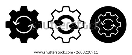 Synchronization Icon Collection Glyph and Mixed Vector Illustration