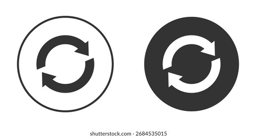 Icono de sincronización plano. Ilustración aislada símbolo de signo de Vector