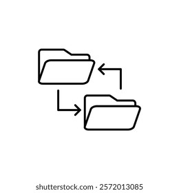 Synchronization icon in liner stroke style