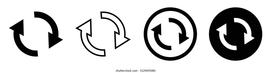 Icono de sincronización. Volver a cargar y actualizar. Vectores.