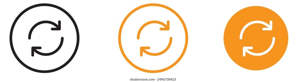 Synchronization Icon Set Data Sync Illustrations for Technology Projects