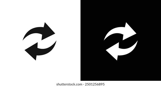Synchronization icon Symbol mark in filled style