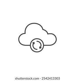Synchronization icon Symbol mark in filled style