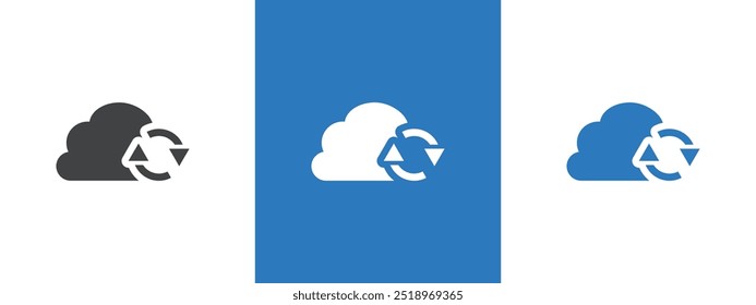 Synchronization icon thin line illustration