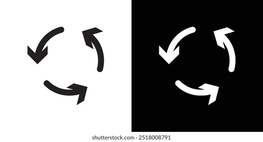 Synchronization icon Vector flat thin line illustration