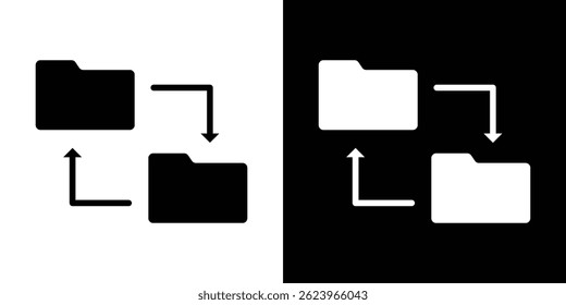 Synchronization icon vector, solid logo illustration, pictogram