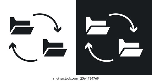 Synchronization icons in flat syle