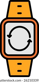 Synchronization Line Filled Vector Icon Design