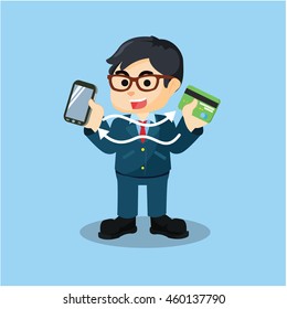 synchronization of smartphone and credit card
