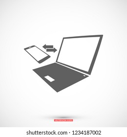 Synchronization vector icon.
