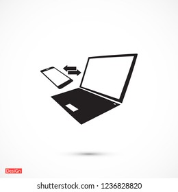 Synchronization vector icon.