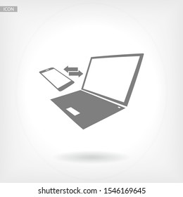 Synchronization vector icon. Lorem Ipsum Design Flat