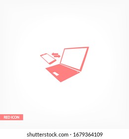 Synchronization vector icon. Lorem Ipsum Design Flat