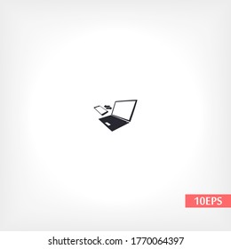 Synchronization vector icon. Lorem Ipsum Design Flat