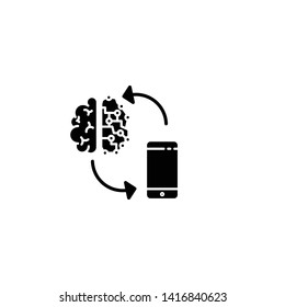 Synchronization vector. Synchronization  symbol. Linear style sign for mobile concept and web design. Synchronization symbol illustration. Pixel vector graphics - Vector.