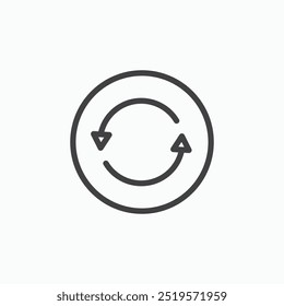 Synchronizationlinesimple icon in line style.